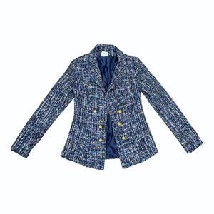Mysa Tweed Blazer Gold Buttons Small